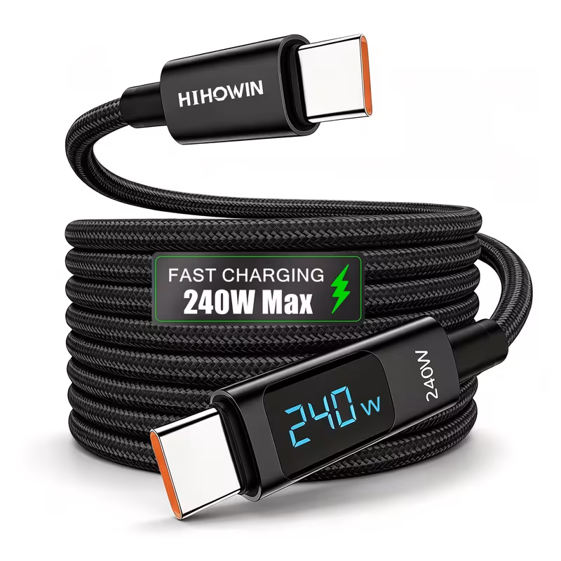 🔥CLABE USB-C a USB-C con pantalla Led