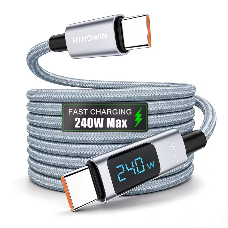 🔥CLABE USB-C a USB-C con pantalla Led