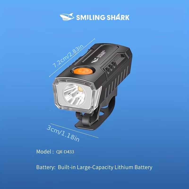 🔥 Luz LED Recargables USB para Bicicleta SMILING SHARK
