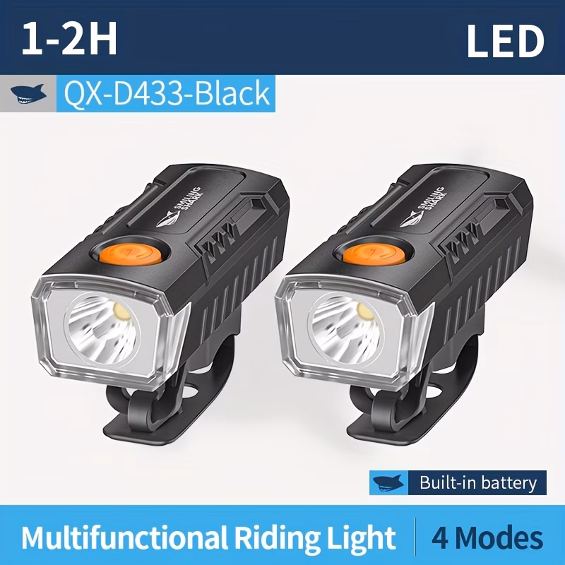 🔥 Luz LED Recargables USB para Bicicleta SMILING SHARK
