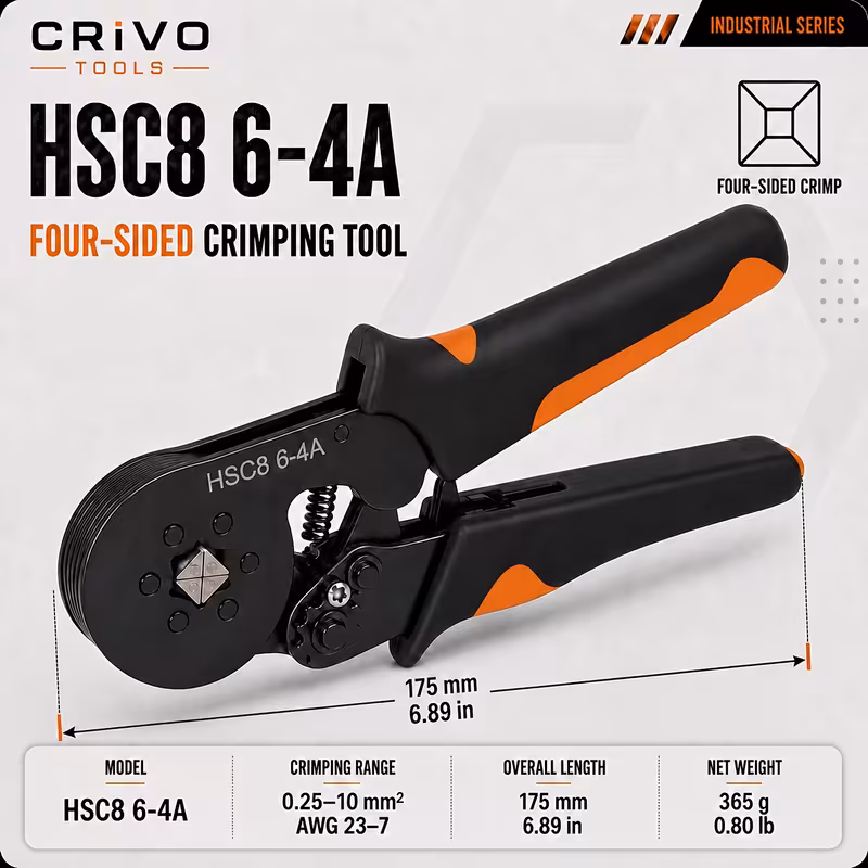 Crimpadora - Remachadora HSC8 6-4A Cables eléctricos