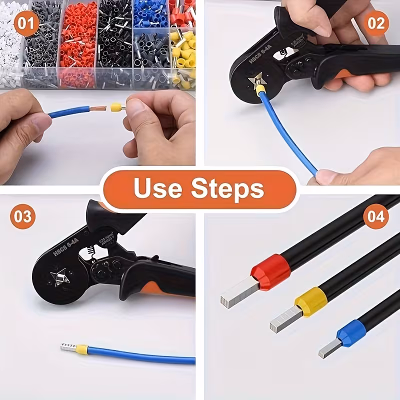 Crimpadora - Remachadora HSC8 6-4A Cables eléctricos